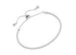 Armband SMART JEWEL "Tennisarmband, Silber 925", weiß, Armbänder, Damen, onesize, Silber 925 (Sterlingsilber), Armband