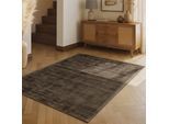 Teppich VIKOSA "Noemi", braun, B:80cm H:10mm L:150cm, Viskose, Teppiche, Teppich, Dezenter Glanz, Weich, Seidenoptik, Viskose, Wohnzimmer, Schlafzimmer