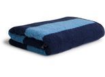 Handtücher MÖVE "Block Streifen", deep sea, cor, B:50cm L:150cm, Walkfrottier, Obermaterial: 100% Baumwolle, Handtücher, Handtuch mit Blockstreifen, 100% Premium Baumwolle, Made in Germany