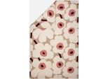 Bettbezug MARIMEKKO "UNIKKO", beige, B:140cm L:200cm, Seersucker, Obermaterial: 100% Baumwolle, Bettbezüge, aus ungebleichter Baumwolle gefertigt