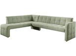 Essbank EXXPO - SOFA FASHION "Barista, bequem und elegant, hohe Bodenfreiheit", grün (mint), B:265cm H:83cm T:199cm, Sitzbänke, Essbank, Eckbank Barista bequem und elegant, hochwertige Detailverarbeitung