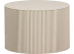 Beistelltisch WOOOD "Prague", beige, B:60cm H:40cm T:60cm, Tische, Beistelltisch, runde Form, aus gepresstem Plattenmaterial, Höhe 40 x ø 60 cm