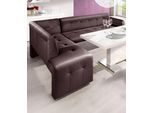 Essbank EXXPO - SOFA FASHION "Barista, bequem und elegant, hohe Bodenfreiheit", braun (schoko), B:265cm H:83cm T:199cm, Luxus-Microfaser (100% Polyester), Sitzbänke, Essbank, Eckbank Barista bequem und elegant, hochwertige Detailverarbeitung