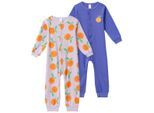 2 Baby Schlafanzüge mit Rippstruktur