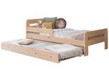 Bett Bennet mit Ausziehbett ca. 90x200 cm Kiefer Natur