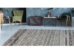 Teppich KAYOOM "Phoenix 113", beige (natur, grau), B:120cm H:6mm L:170cm, Wolle, Teppiche, Teppich, Dezenter Jacquard-Teppich, Flachflor, Aus pflegeleichten Materialien