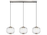 GLOBO LIGHTING LED Pendelleuchte "GALWAY", nickel matt, 1 Stk., Leuchten, Hängelampe/Hängeleuchte/Wohnzimmer/Esszimmer/Esstisch/rund, LED Pendelleuchte