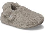 Hausschuh CROCS "Toddler Classic Cozzzy Slipper", Kinder, Gr. 24, braun, Croslite™, Textil, Schuhe Hausschuh, Pantoffel, Clog mit Riemen