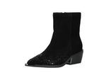 Bikerboots ALMA EN PENA "ALMA EN PENA Stiefelette Veloursleder", Damen, Gr. 40, schwarz, Veloursleder, Schuhe Bikerboots