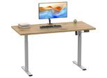 Schreibtisch VCM "Schreibtisch höhenverstellbar Lona 110x80", braun (silber, honig, eiche), B:110cm T:80cm, Tische, Schreibtisch