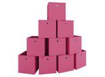 Faltbox VCM "10er Set Faltbox Klappbox Aufbewahrungsbox Boxas", pink, B:27cm T:27cm, Aufbewahrungsboxen, Faltbox