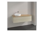 Villeroy und Boch Antao Waschtisch-Unterschrank L22151HJ 120x36x50cm, Hahnloch, Waschbeckenplattenfarbe honey oak, silk grey matt lacquer
