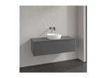 Villeroy und Boch Antao Waschtisch-Unterschrank K32050GK 120x36x50cm, Hahnloch, Waschbeckenplattenfarbe Lack, anthracite matt lacquer