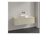 Villeroy und Boch Antao Waschtisch-Unterschrank K32150HJ 120x36x50cm, Hahnloch, Waschbeckenplattenfarbe Lack, silk grey matt lacquer