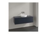 Villeroy und Boch Antao Waschtisch-Unterschrank K32050HG 120x36x50cm, Hahnloch, Waschbeckenplattenfarbe Lack, midnight blue matt lacquer