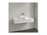 Villeroy und Boch Antao Waschtisch-Unterschrank K10150GF 120x19x50cm, Hahnloch, Waschbeckenplattenfarbe Lack, glossy white lacquer