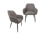 HTI-Living Stuhl Albany Waffle Hellbraun 2er-Set