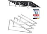 Solarmodul Halterung Solarpanel Halterung 120cm, 4 Stück,Solarpanel Halterung für 2 Module, 0% MwSt., Geeignet für Flachdach/Garten/Wand