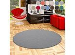 Teppich OTTO HOME "Fortis, Schlinge, Made in Netherlands", grau (anthrazit), H:5mm Ø:100cm, Kunstfaser, Teppiche, Teppich, Uni Farben, gekettelt, strapazierfähig, Wohnzimmer