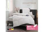 Daunenbettdecke SPESSARTTRAUM "Arosa Bettdecke min 135x200 cm & weitere Größen", weiß, B:155cm L:200cm, Bezug: 100% Baumwolle. Füllung: 90% Daunen, 10% Federn, Bettdecken, Bettdecke Winter, Sommer, Made in Germany