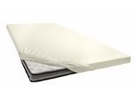 Spannbettlaken PRIMERA "Elasthan-Feinjersey Topper", beige (ecru), 1 Stk., Jersey-Elasthan, 100x200 100x210 110x200 110x210 120x200 120x210 90x200 90x210 90x220 10cm, Jersey-Elasthan, Obermaterial: 95% Baumwolle, 5% Elasthan, Bettlaken, Spannbettlaken, Aus 95% gekämmter Baumwolle und 5% Elastan