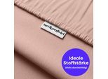 Spannbettlaken WOLKENFELD "Boxspringbett Bettlaken - Spannbetttuch für Matratzen bis 40cm", rosa, 1 Stk., Jersey, 200x200-220 200x220 200x220-240 220x240 40cm, Jersey, Obermaterial: 95% Baumwolle, 5% Elasthan (LYCRA), Bettlaken, Spannbettlaken, Elastisch & Rutschfest: 90x200, 140x200, 160x200, 180x200 & Übergrößen