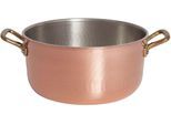 Fleischtopf PINTINOX "Pinti Rame", braun (kupferfarben), H:15cm Ø:24cm, Töpfe, Fleischtopf, mit 2 Griffen, nicht induktionsgeeignet