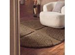 Hochflor-Teppich TED BAKER "Jasper, auch in rund", braun, H:25mm Ø:150cm, Polyester, Teppiche, Hoch-Tief-Struktur, Weich, Shaggy, Modern, Wohnzimmer, Schlafzimmer