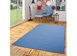 Teppich OTTO HOME "Fortis, Schlinge, Made in Netherlands", blau, B:80cm H:5mm L:200cm, Kunstfaser, Teppiche, Teppich, Uni Farben, gekettelt, auch als Läufer, strapazierfähig, Wohnzimmer