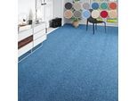Teppichboden OTTO HOME "Fortis, Schlinge, Gesamthöhe 5 mm, Made in Netherlands", blau (dunkelblau), B:400cm L:300cm, Kunstfaser, Teppiche, Teppichboden, meliert, Breite 400 cm, strapazierfähig, Wohnzimmer