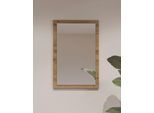 Garderobenspiegel OTTO HOME "Cross,Breite 40-60 cm moderner Flurspiegel hochkant oder quer hängend", braun (natur), B:40cm H:60cm T:1,9cm, Holzwerkstoff, Spiegel, Garderobenspiegel, Wandspiegel mit Rahmenoptik