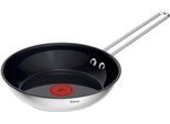 Bratpfanne TEFAL "Nordica, beschichtete Pfanne Induktion, Thermo-Signal-Technologie", grau (edelstahl), B:21,4cm H:8,1cm L:39,6cm Ø:20cm, Pfannen, Bratpfanne, minimalistisches Design, robuster Griff, geeignet für alle Herdarten