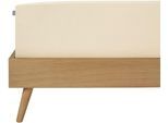Spannbettlaken SCHIESSER "Elli", beige (creme), B:180cm L:200cm, Jersey-Elasthan, Obermaterial: 97% Baumwolle, 3% Elasthan, Bettlaken, Spannbettlaken, für hohe Matratzen und Boxspringbetten, MADE IN GREEN by OEKO-TEX