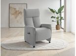 TV-Sessel SIT & MORE "Cremona Comfort", grau (silber), B:76cm H:114cm T:84cm, 100% Polyester, Sessel, TV-Sessel, wahlweise manuell oder elektrischer Funktion mit Akku