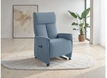 TV-Sessel SIT & MORE "Cremona Comfort", blau (hellblau), B:76cm H:119cm T:84cm, 98% Polyester, 2% Polyamid, Sessel, TV-Sessel, wahlweise manuell oder elektrischer Funktion mit Akku