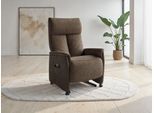 TV-Sessel SIT & MORE "Cremona Comfort", braun, B:76cm H:112cm T:84cm, 100% Polyester, Sessel, TV-Sessel, wahlweise manuell oder elektrischer Funktion mit Akku