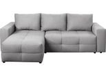 Ecksofa EXXPO - SOFA FASHION, ice, B:261cm H:95cm T:158cm, Sofas, Ecksofa, Praktische Funktionsecke mit Federkern, Bettfunktion und Stauraum
