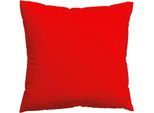 Kissenbezug SCHLAFGUT "Premium Kissenbezug Knitted Jersey (1 St)", rot (rot deep), B:40cm L:40cm, Jersey, Obermaterial: 95% Baumwolle, 5% Elasthan, Kissenbezüge, Kissenbezug, Ton-in-Ton Reißverschluss, Bio-Baumwolle mit Elasthan, Uni, OEKO Tex