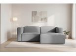 Ecksofa OTTO HOME "Dalby, L-Form", grau (light grau), B:228cm H:73cm T:154cm, 100% PES, Sofas, Ecksofa, extra tiefe Sitzfläche, mit Kedernaht, angenehmer Sitzkomfort