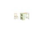 SoBuy Kindertisch mit Stuhl und 1 Ablage Grün 80x44x66cm Nordisch