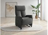 TV-Sessel SIT & MORE "Cremona Comfort", dunkelgrau, B:76cm H:114cm T:84cm, 100% Polyester, Sessel, TV-Sessel, wahlweise manuell oder elektrischer Funktion mit Akku