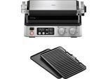 Kontaktgrill BRAUN "MultiGrill 7 CG 7040 - 3 Kochpositionen, bis 230C, 12 Burger Patties", schwarz (premium schwarz, edelstahl), B:31,5cm H:17,3cm T:36,5cm, Kontaktgrill_Standgrill_Tischgrill_Teppanyakigrill, Kontaktgrill, Spülmaschinenfeste Platten + individuell temperierbar