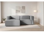 Ecksofa OTTO HOME "Dalby, L-Form", grau (light grau), B:228cm H:73cm T:154cm, 100% PES, Sofas, Ecksofa, extra tiefe Sitzfläche, mit Kedernaht, angenehmer Sitzkomfort