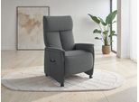 TV-Sessel SIT & MORE "Cremona Comfort", grau, B:76cm H:112cm T:84cm, 98% Polyester, 2% Polyamid, Sessel, TV-Sessel, wahlweise manuell oder elektrischer Funktion mit Akku
