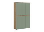 Garderobenschrank Scarpa Graugrün/Eiche