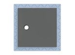 Geberit CleanFloor30 Duschfläche 551011DM1 bodeneben, mit Dichtvlies, 90 x 90 cm, graphit / matt