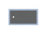 Geberit CleanFloor30 Duschfläche 551009DM1 bodeneben, mit Dichtvlies, 80 x 160 cm, graphit / matt