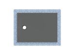 Geberit CleanFloor30 Duschfläche 551005DM1 bodeneben, mit Dichtvlies, 80 x 110 cm, graphit / matt
