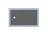 Geberit CleanFloor30 Duschfläche 551007DM1 bodeneben, mit Dichtvlies, 80 x 140 cm, graphit / matt