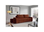 Livetastic , Rostfarben , Textil , Füllung: Polyurethan (Pur), Silikon , 258x98x95 cm , Made in EU ,